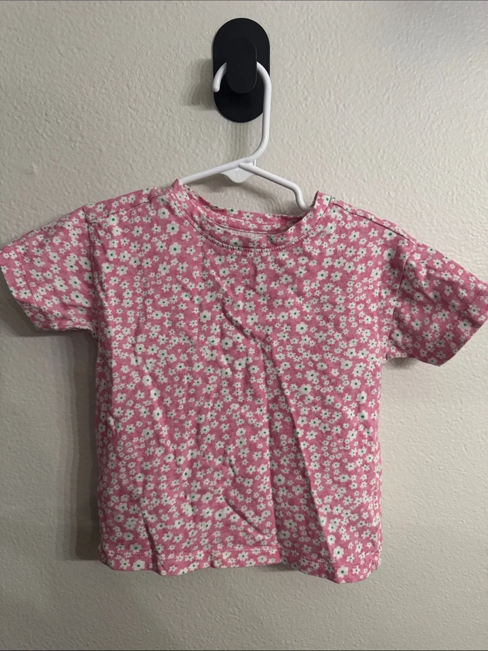 Old Navy Pink Floral Short Sleeve Kids Tee